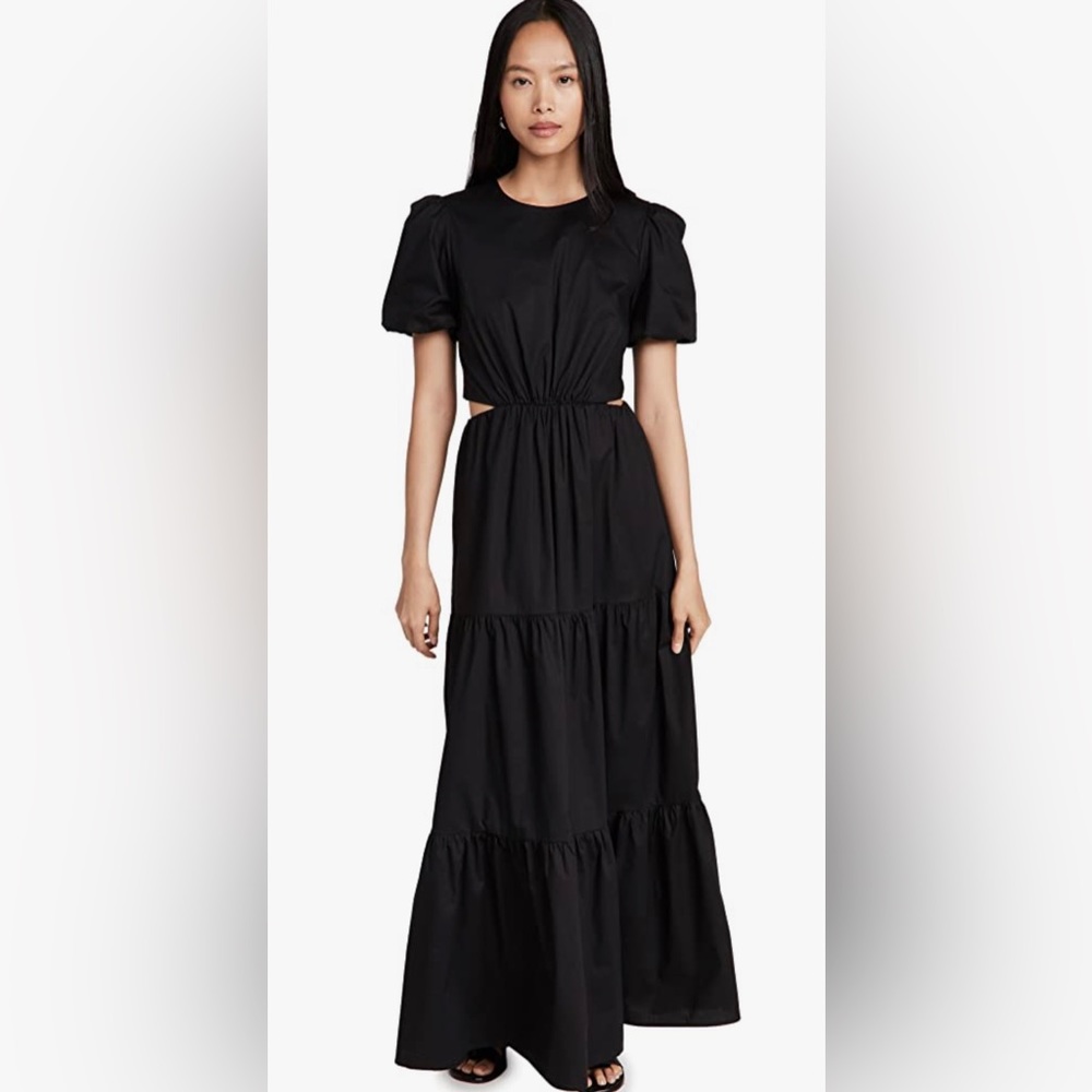 NWT WAYF Plaza Cut Tiered Maxi Dress Size Medium
